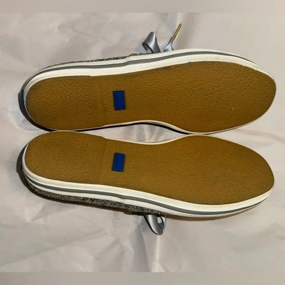 Keds X Kate New York Silver Glitter Champion Sneakers, Size 8.5 - Picture 9 of 10